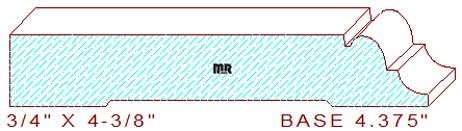 Baseboard 4-3/8" Baseboard 4-3/8"