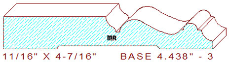 Baseboard 4-7/16" - 3 Baseboard 4-7/16" - 3