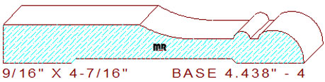 Baseboard 4-7/16" - 4