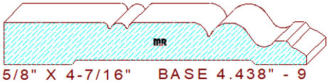 Baseboard 4-7/16" - 9 Baseboard 4-7/16" - 9