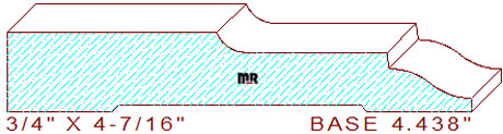 Baseboard 4-7/16" Baseboard 4-7/16"