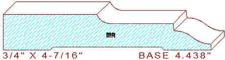 Baseboard 4-7/16"