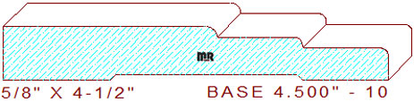 Baseboard 4-1/2" - 10 Baseboard 4-1/2" - 10