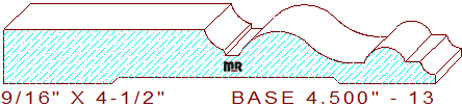 Baseboard 4-1/2" - 13 Baseboard 4-1/2" - 13