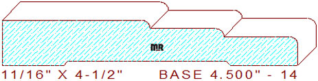 Baseboard 4-1/2" - 14 Baseboard 4-1/2" - 14