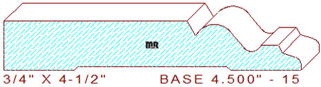 Baseboard 4-1/2" - 15 Baseboard 4-1/2" - 15