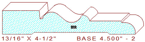 Baseboard 4-1/2" - 2 Baseboard 4-1/2" - 2