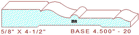 Baseboard 4-1/2" - 20 Baseboard 4-1/2" - 20