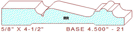 Baseboard 4-1/2" - 21 Baseboard 4-1/2" - 21