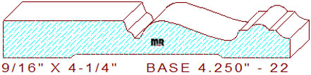Baseboard 4-1/2" - 22 Baseboard 4-1/2" - 22