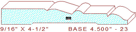 Baseboard 4-1/2" - 23 Baseboard 4-1/2" - 23