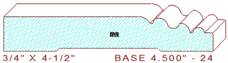 Baseboard 4-1/2" - 24 Baseboard 4-1/2" - 24