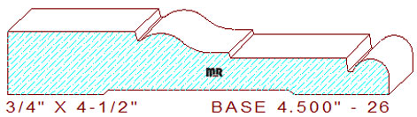 Baseboard 4-1/2" - 26