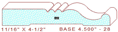 Baseboard 4-1/2" - 28 Baseboard 4-1/2" - 28