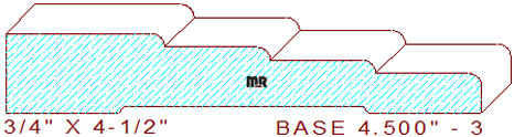 Baseboard 4-1/2" - 3 Baseboard 4-1/2" - 3