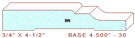 Baseboard 4-1/2" - 30 Baseboard 4-1/2" - 30