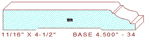 Baseboard 4-1/2" - 34 Baseboard 4-1/2" - 34