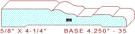 Baseboard 4-1/2" - 35 Baseboard 4-1/2" - 35