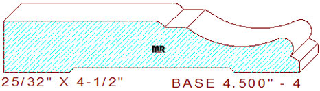 Baseboard 4-1/2" - 4 Baseboard 4-1/2" - 4