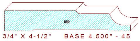 Baseboard 4-1/2" - 45 Baseboard 4-1/2" - 45