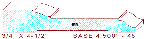 Base Moulding 4-1/2" - 48