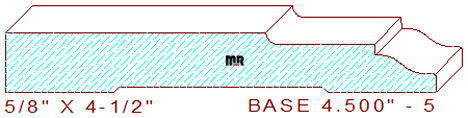 Baseboard 4-1/2" - 5 