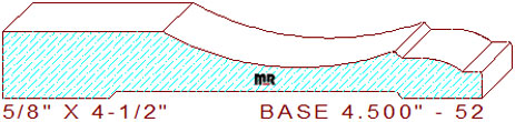 Baseboard 4-1/2" - 52 Baseboard 4-1/2" - 52