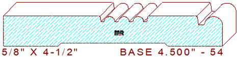 Baseboard 4-1/2" - 54 Baseboard 4-1/2" - 54