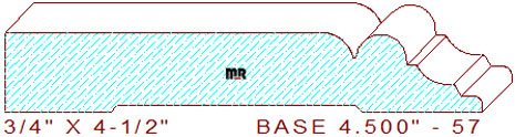 Baseboard 4-1/2" - 57 Baseboard 4-1/2" - 57