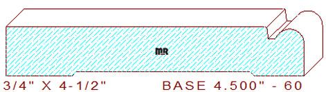 Baseboard 4-1/2" - 60 Baseboard 4-1/2" - 60