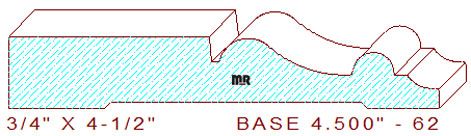 Baseboard 4-1/2" - 62 Baseboard 4-1/2" - 62