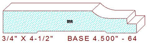 Baseboard 4-1/2" - 64 Baseboard 4-1/2" - 64