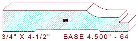 Baseboard 4-1/2" - 64