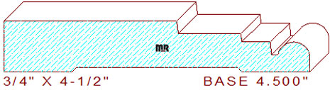 Baseboard 4-1/2" Baseboard 4-1/2"