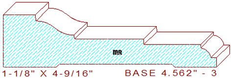 Baseboard 4-9/16" - 3 Baseboard 4-9/16" - 3
