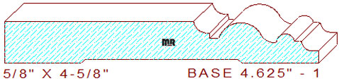 Baseboard 4-5/8" - 1 Baseboard 4-5/8" - 1