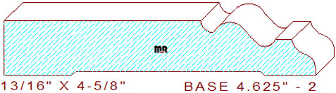 Baseboard 4-5/8" - 2