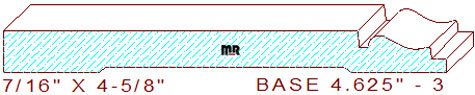 Baseboard 4-5/8" - 3 Baseboard 4-5/8" - 3
