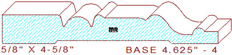 Baseboard 4-5/8" - 4 Baseboard 4-5/8" - 4
