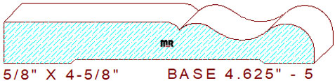 Baseboard 4-5/8" - 5