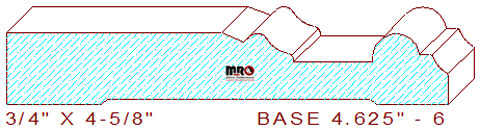 Baseboard 4-5/8" - 6 Baseboard 4-5/8" - 6