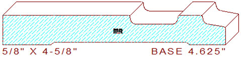 Baseboard 4-5/8" Baseboard 4-5/8"