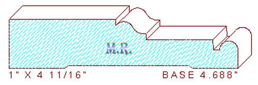 Baseboard 4-11/16" Baseboard 4-11/16"