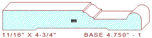 Baseboard 4-3/4" - 1