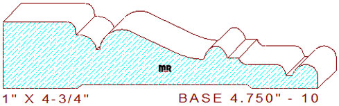 Baseboard 4-3/4" - 10 Baseboard 4-3/4" - 10