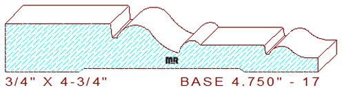 Baseboard 4-3/4" - 17