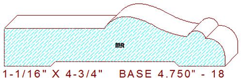Baseboard 4-3/4" - 18 Baseboard 4-3/4" - 18