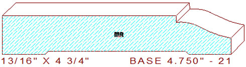 Baseboard 4-3/4" - 21 Baseboard 4-3/4" - 21