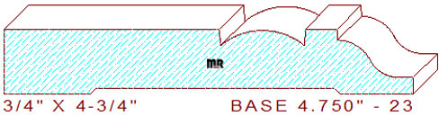 Baseboard 4-3/4" - 23 Baseboard 4-3/4" - 23