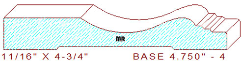 Baseboard 4-3/4" - 4 Baseboard 4-3/4" - 4